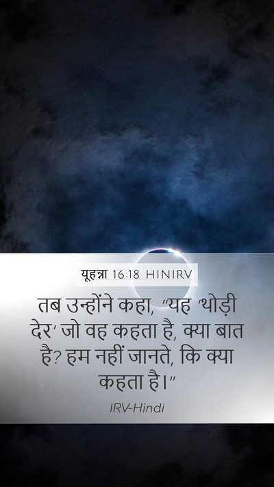 यूहन्ना 16:18 HINIRV Bible Verse Image