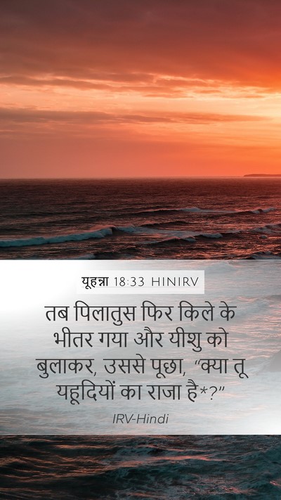 यूहन्ना 18:33 HINIRV Bible Verse Image