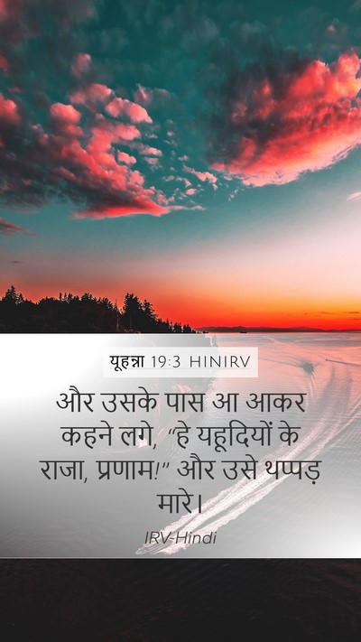 यूहन्ना 19:3 HINIRV Bible Verse Image