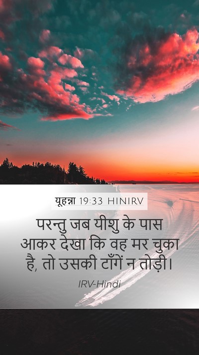 यूहन्ना 19:33 HINIRV Bible Verse Image