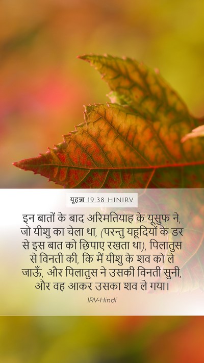 यूहन्ना 19:38 HINIRV Bible Verse Image