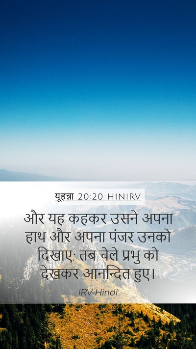 यूहन्ना 20:20 HINIRV Bible Verse Image