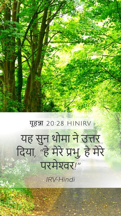 यूहन्ना 20:28 HINIRV Bible Verse Image