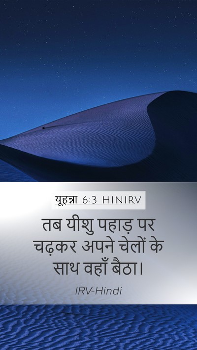 यूहन्ना 6:3 HINIRV Mobile Phone Wallpaper - तब यीशु पहाड़ पर - Mobile Bible Verse Wallpaper