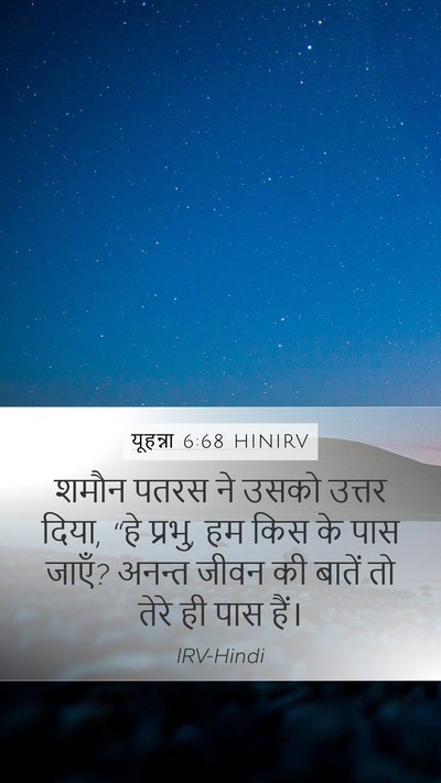 यूहन्ना 6:68 HINIRV Bible Verse Image