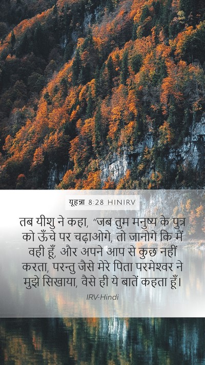 यूहन्ना 8:28 HINIRV Bible Verse Image