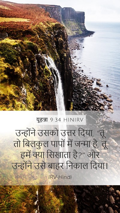 यूहन्ना 9:34 HINIRV Bible Verse Image