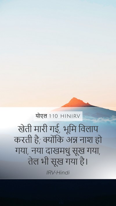 योएल 1:10 HINIRV Bible Verse Image