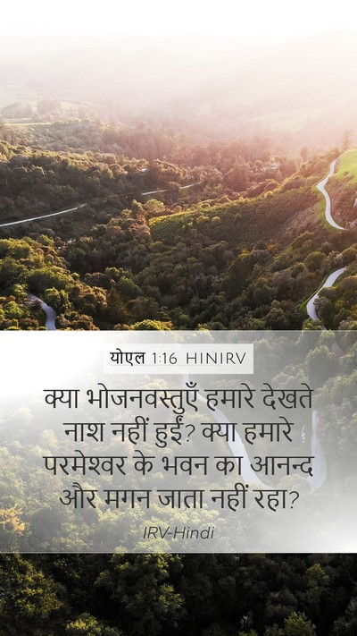 योएल 1:16 HINIRV Bible Verse Image