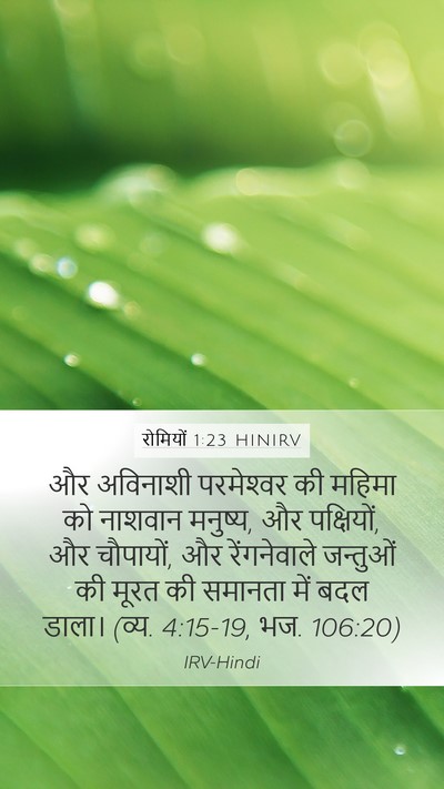 रोमियों 1:23 HINIRV Bible Verse Image