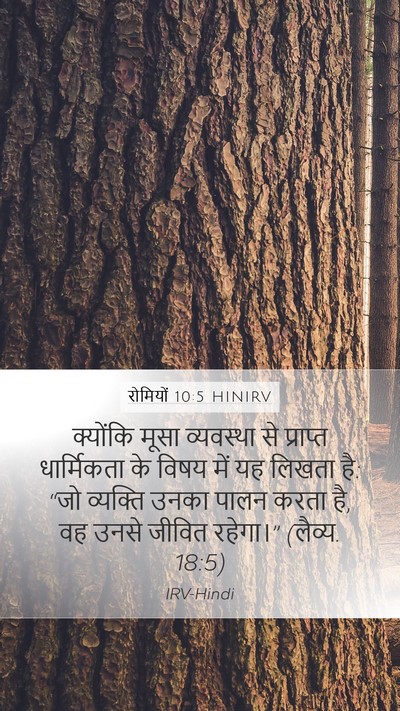 रोमियों 10:5 HINIRV Bible Verse Image