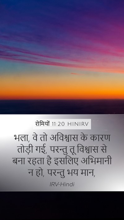 रोमियों 11:20 HINIRV Bible Verse Image