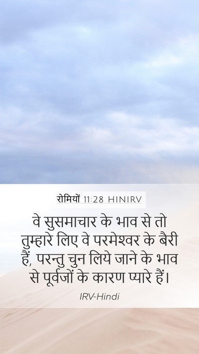 रोमियों 11:28 HINIRV Bible Verse Image