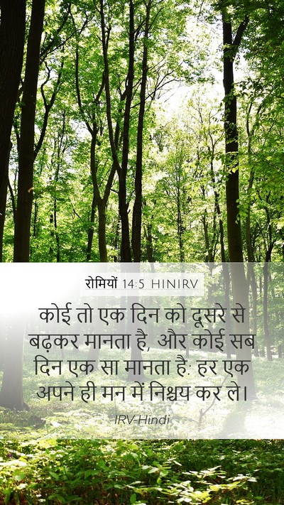 रोमियों 14:5 HINIRV Bible Verse Image