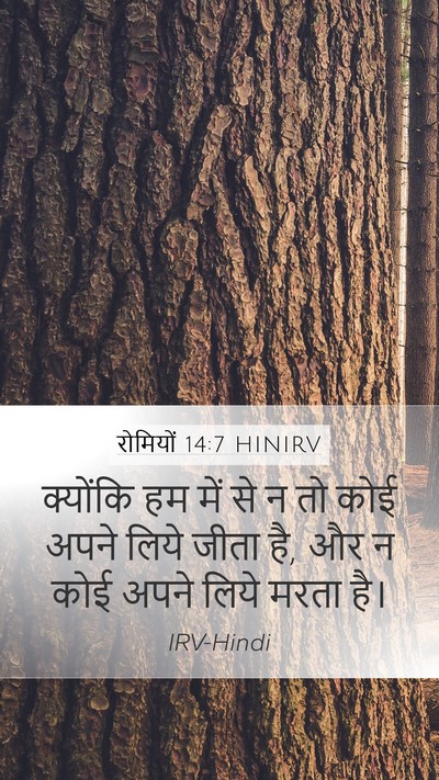 रोमियों 14:7 HINIRV Bible Verse Image