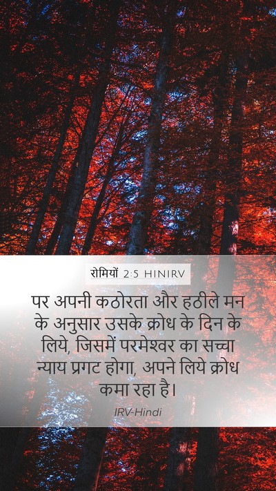 रोमियों 2:5 HINIRV Bible Verse Image