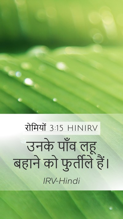 रोमियों 3:15 HINIRV Bible Verse Image