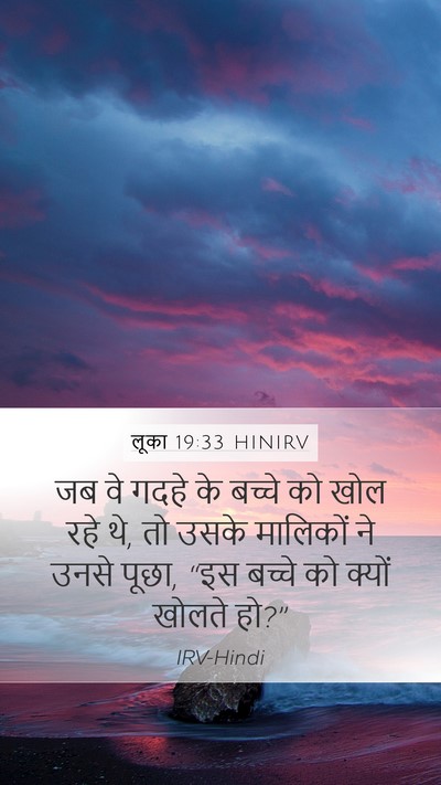 लूका 19:33 HINIRV Mobile Phone Wallpaper - जब वे गदहे के बच्चे - Mobile Bible Verse Wallpaper