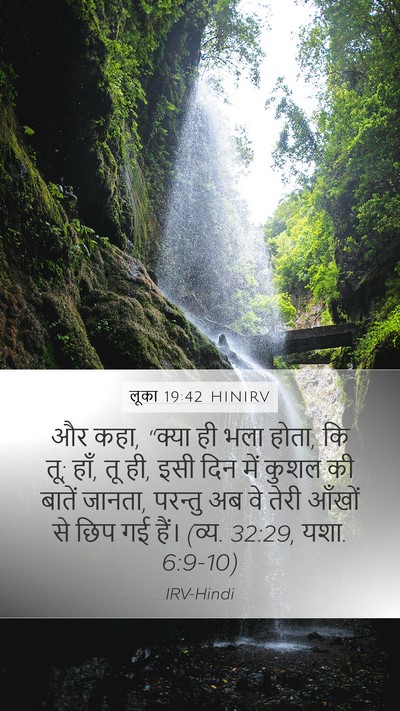 लूका 19:42 HINIRV Bible Verse Image
