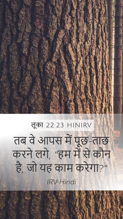 लूका 22:23 HINIRV Bible Verse Image