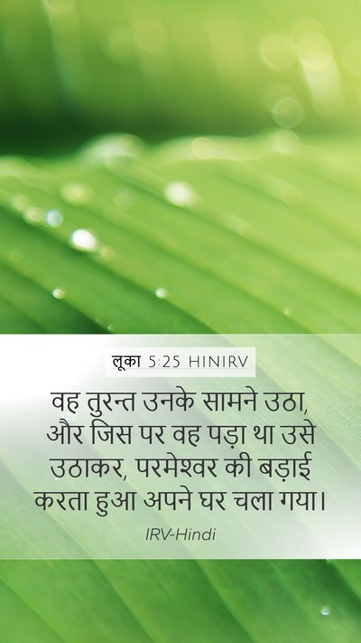लूका 5:25 HINIRV Bible Verse Image