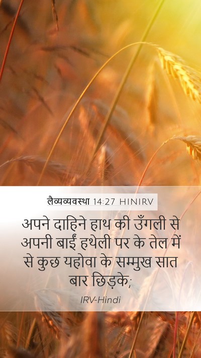 लैव्यव्यवस्था 14:27 HINIRV Bible Verse Image