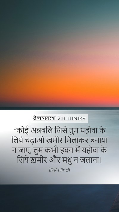 लैव्यव्यवस्था 2:11 HINIRV Bible Verse Image