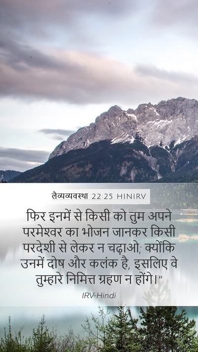 लैव्यव्यवस्था 22:25 HINIRV Bible Verse Image