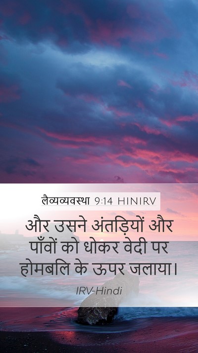 लैव्यव्यवस्था 9:14 HINIRV Bible Verse Image