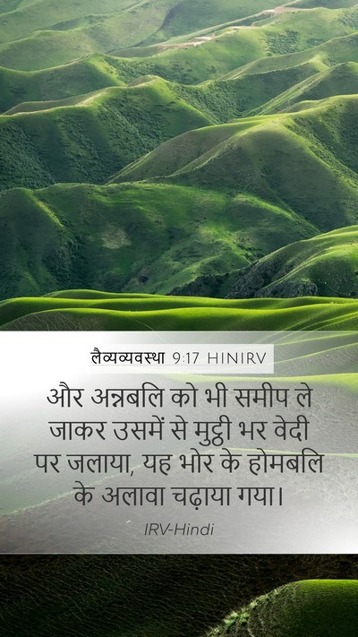 लैव्यव्यवस्था 9:17 HINIRV Bible Verse Image