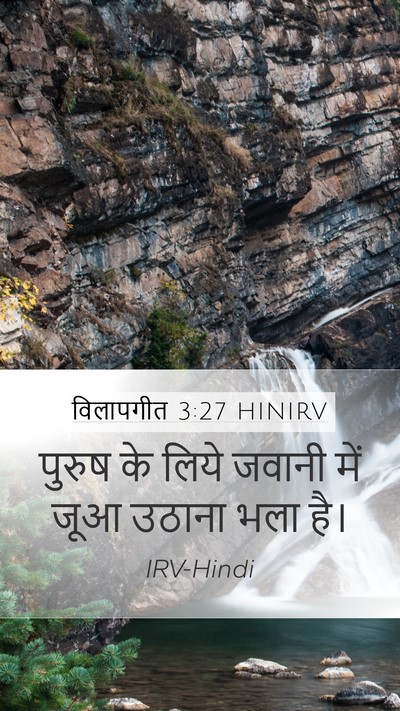 विलापगीत 3:27 HINIRV Bible Verse Image