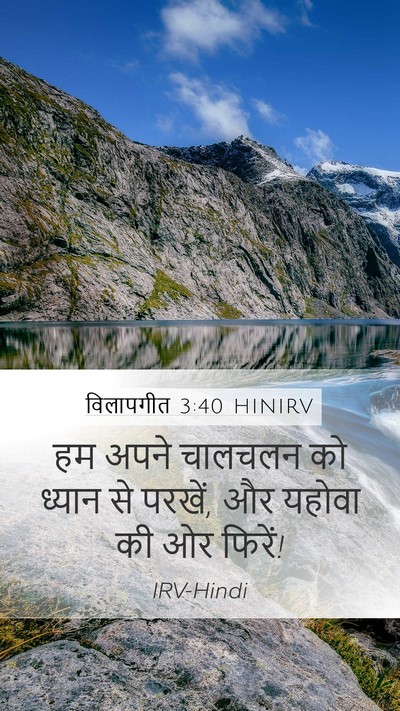 विलापगीत 3:40 HINIRV Bible Verse Image