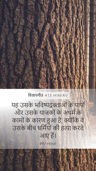 विलापगीत 4:13 HINIRV Bible Verse Image