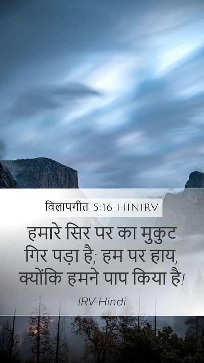 विलापगीत 5:16 HINIRV Bible Verse Image
