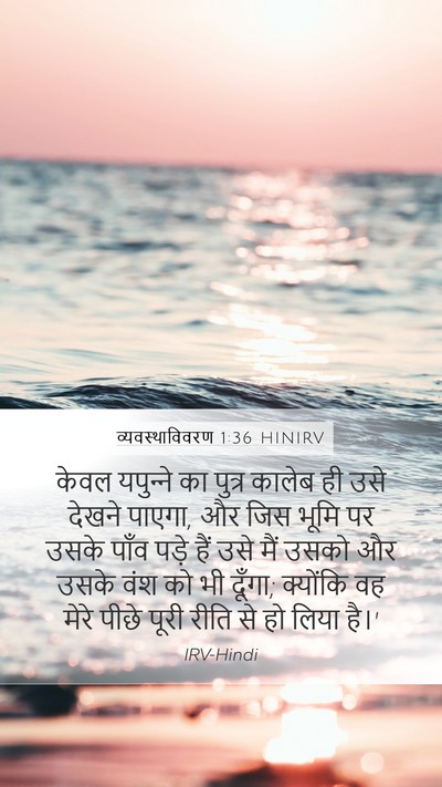व्यवस्थाविवरण 1:36 HINIRV Mobile Phone Wallpaper - केवल यपुन्‍ने का - Mobile Bible Verse Wallpaper