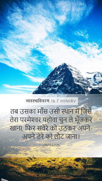 व्यवस्थाविवरण 16:7 HINIRV Mobile Phone Wallpaper - तब उसका माँस उसी - Mobile Bible Verse Wallpaper