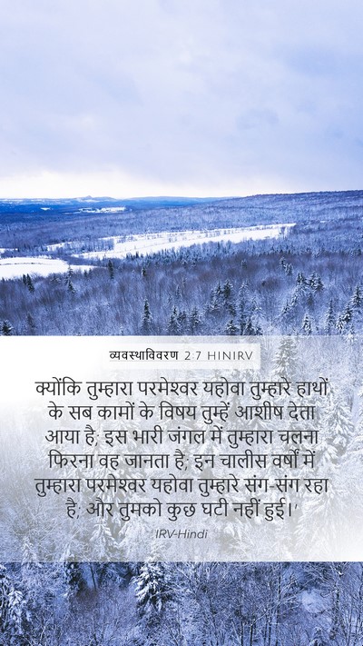 व्यवस्थाविवरण 2:7 HINIRV Bible Verse Image