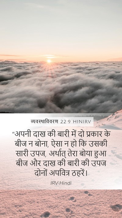 व्यवस्थाविवरण 22:9 HINIRV Mobile Phone Wallpaper - “अपनी दाख की बारी - Mobile Bible Verse Wallpaper