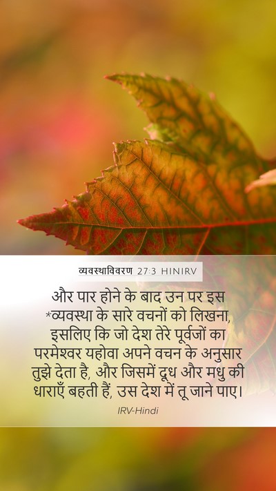 व्यवस्थाविवरण 27:3 HINIRV Bible Verse Image