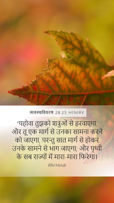 व्यवस्थाविवरण 28:25 HINIRV Bible Verse Image