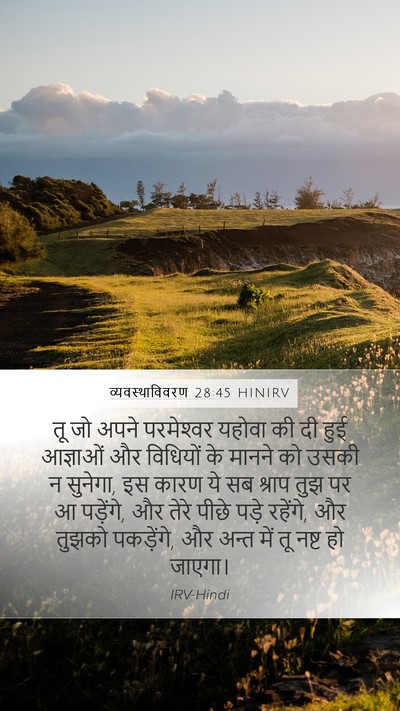 व्यवस्थाविवरण 28:45 HINIRV Bible Verse Image