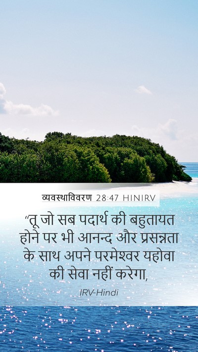 व्यवस्थाविवरण 28:47 HINIRV Bible Verse Image