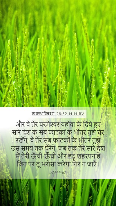 व्यवस्थाविवरण 28:52 HINIRV Bible Verse Image