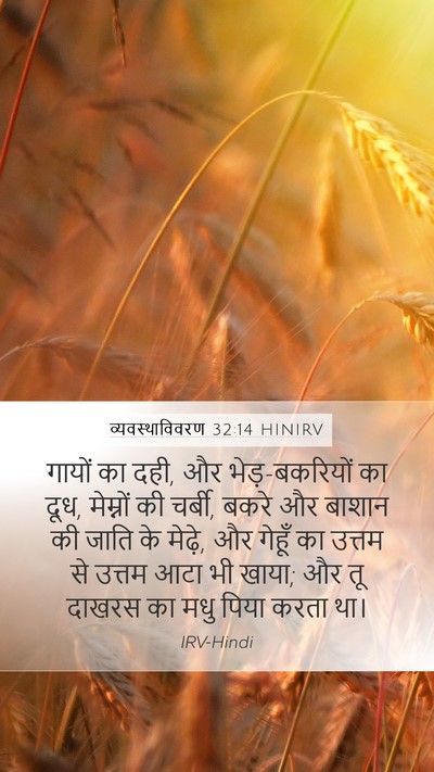 व्यवस्थाविवरण 32:14 HINIRV Bible Verse Image