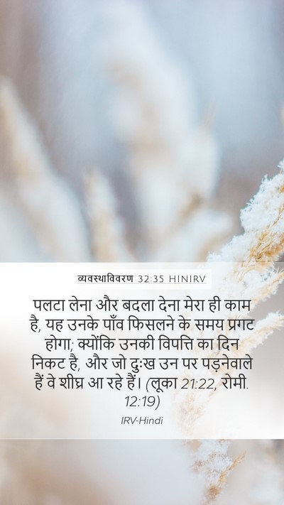 व्यवस्थाविवरण 32:35 HINIRV Bible Verse Image