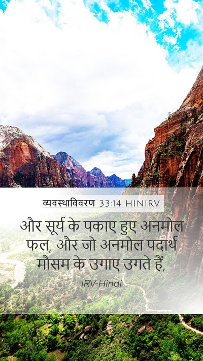 व्यवस्थाविवरण 33:14 HINIRV Bible Verse Image