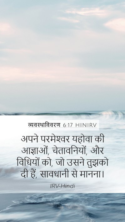 व्यवस्थाविवरण 6:17 HINIRV Bible Verse Image