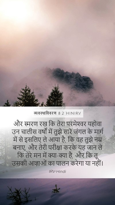 व्यवस्थाविवरण 8:2 HINIRV Bible Verse Image