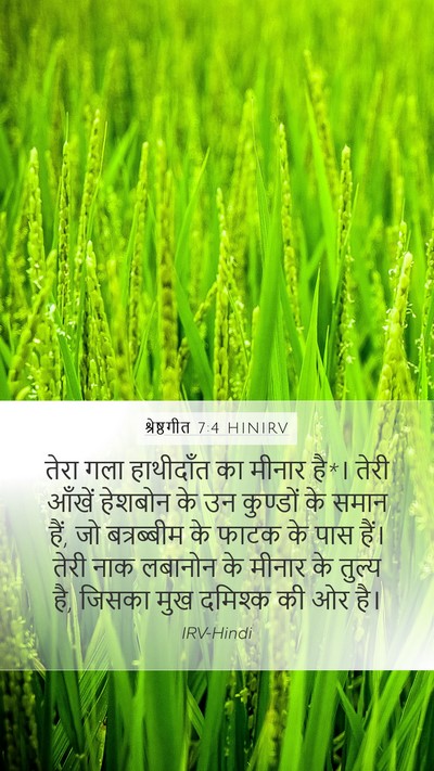 श्रेष्ठगीत 7:4 HINIRV Bible Verse Image