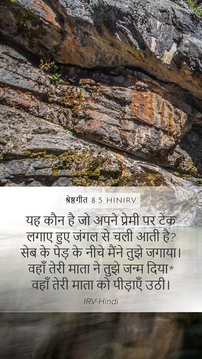 श्रेष्ठगीत 8:5 HINIRV Mobile Phone Wallpaper - यह कौन है जो अपने - Mobile Bible Verse Wallpaper